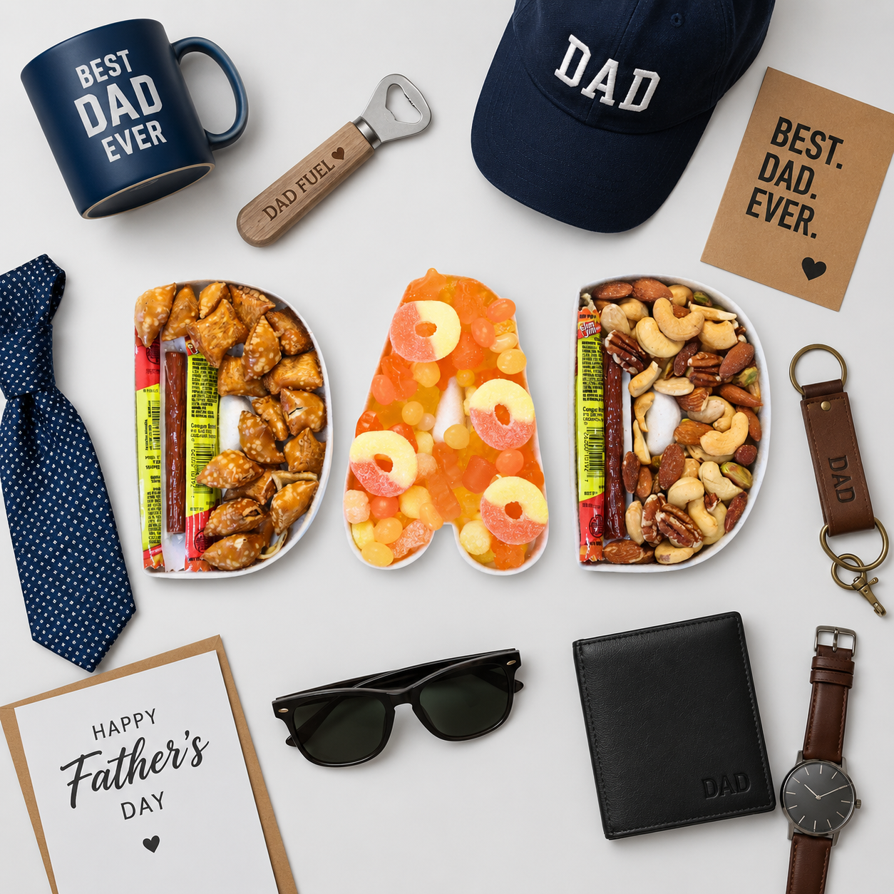 Father’s Day Gift Boxes | Gourmet Letter Trays Filled with Dad’s Favorite Snacks