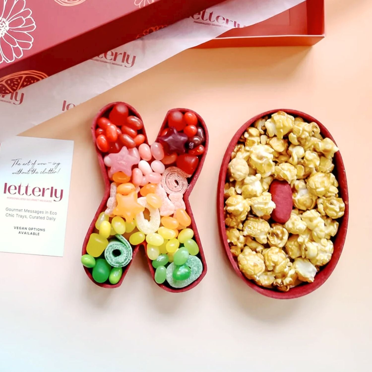 XO Gourmet Gift Box: Hugs and Kisses in Edible Letter Form
