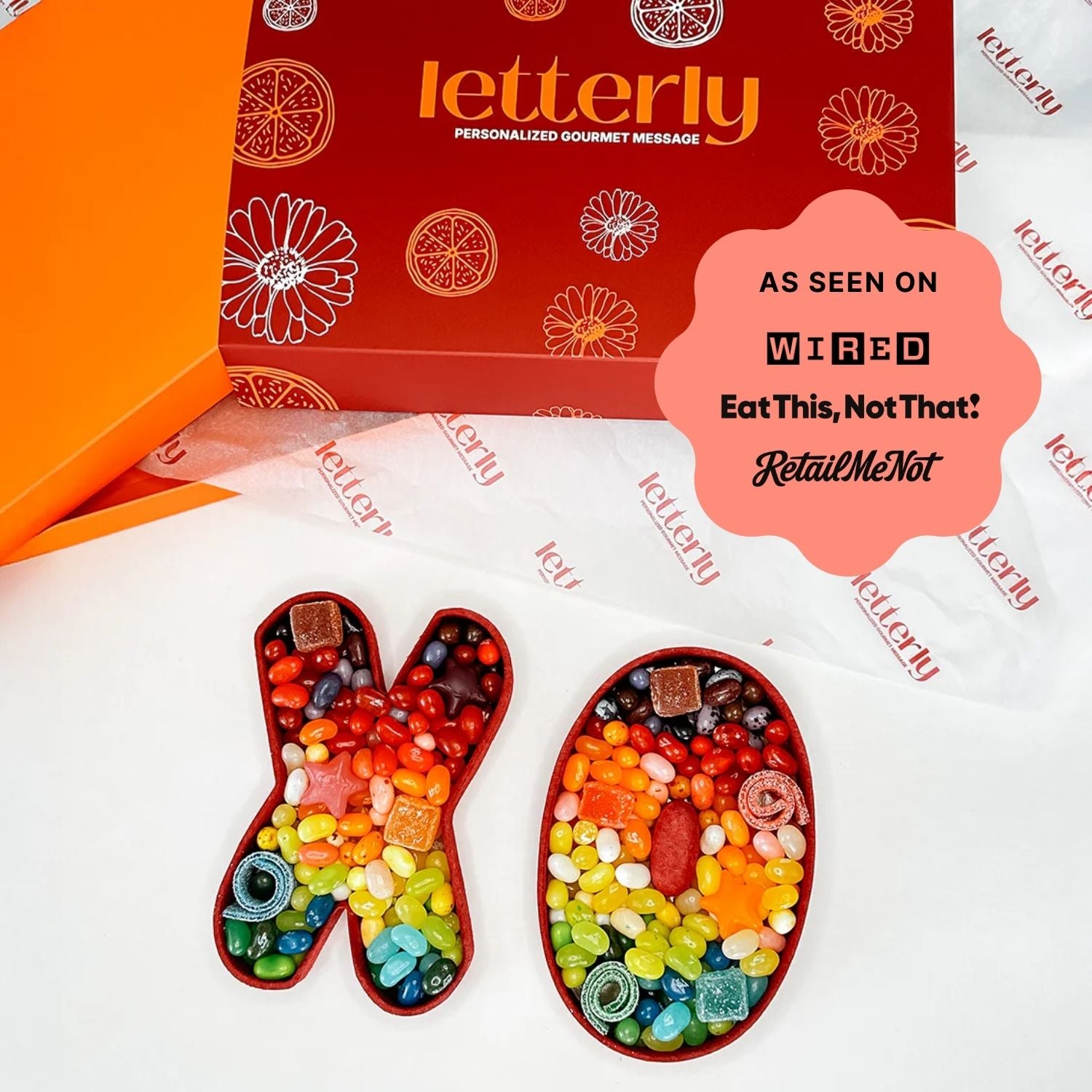 XO Gourmet Gift Box: Hugs and Kisses in Edible Letter Form