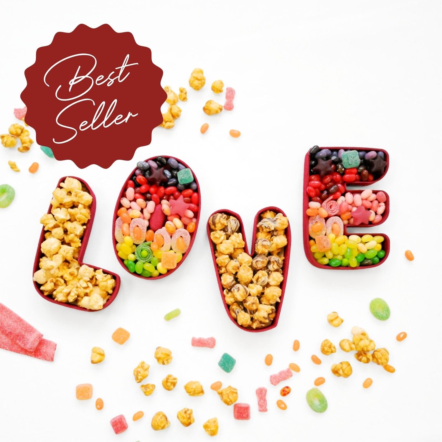 LOVE Gourmet Gift Box: Edible Letters Filled with Artisanal Treat