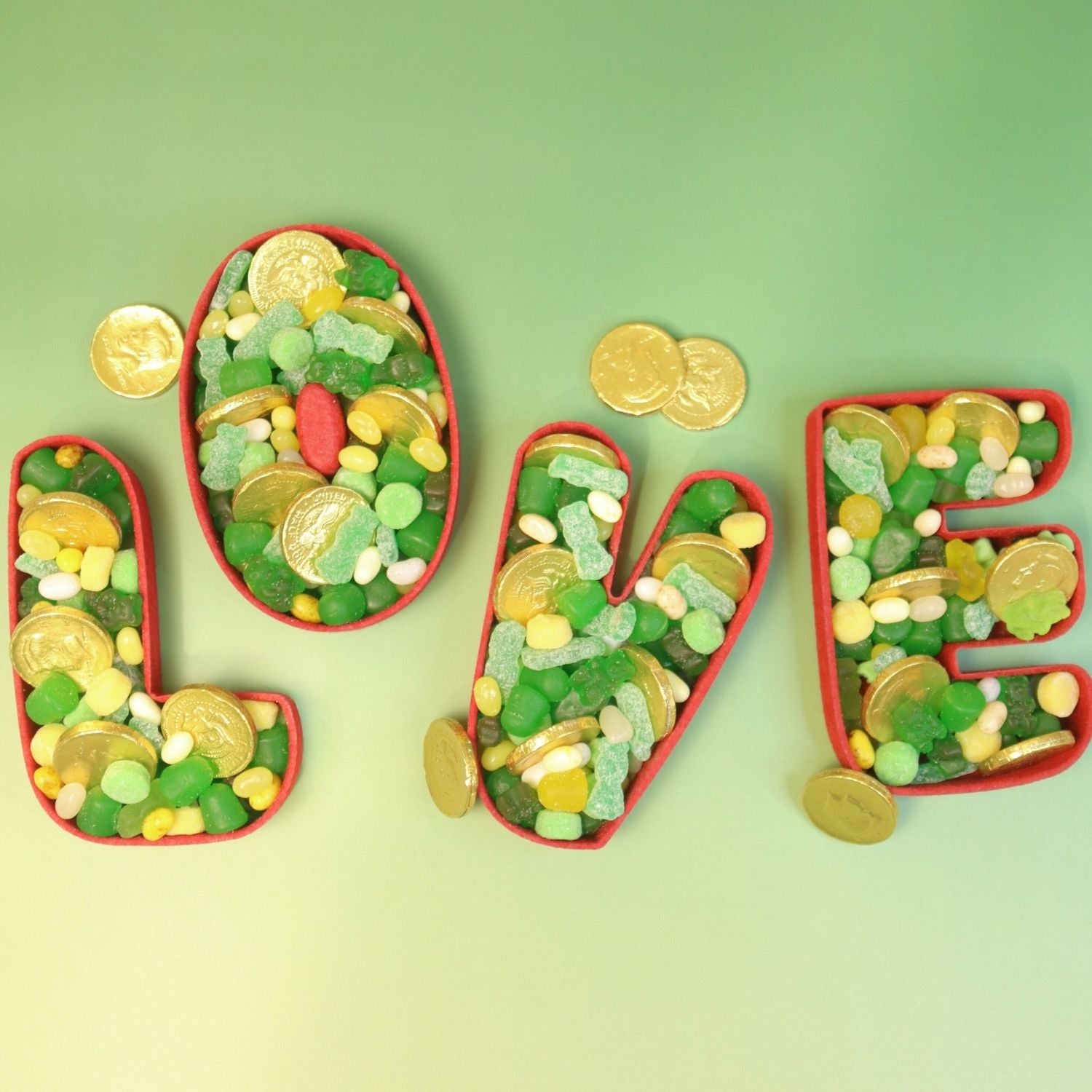 St. Patrick’s Day LOVE Gourmet Gift Box – Festive Green & Gold Treats