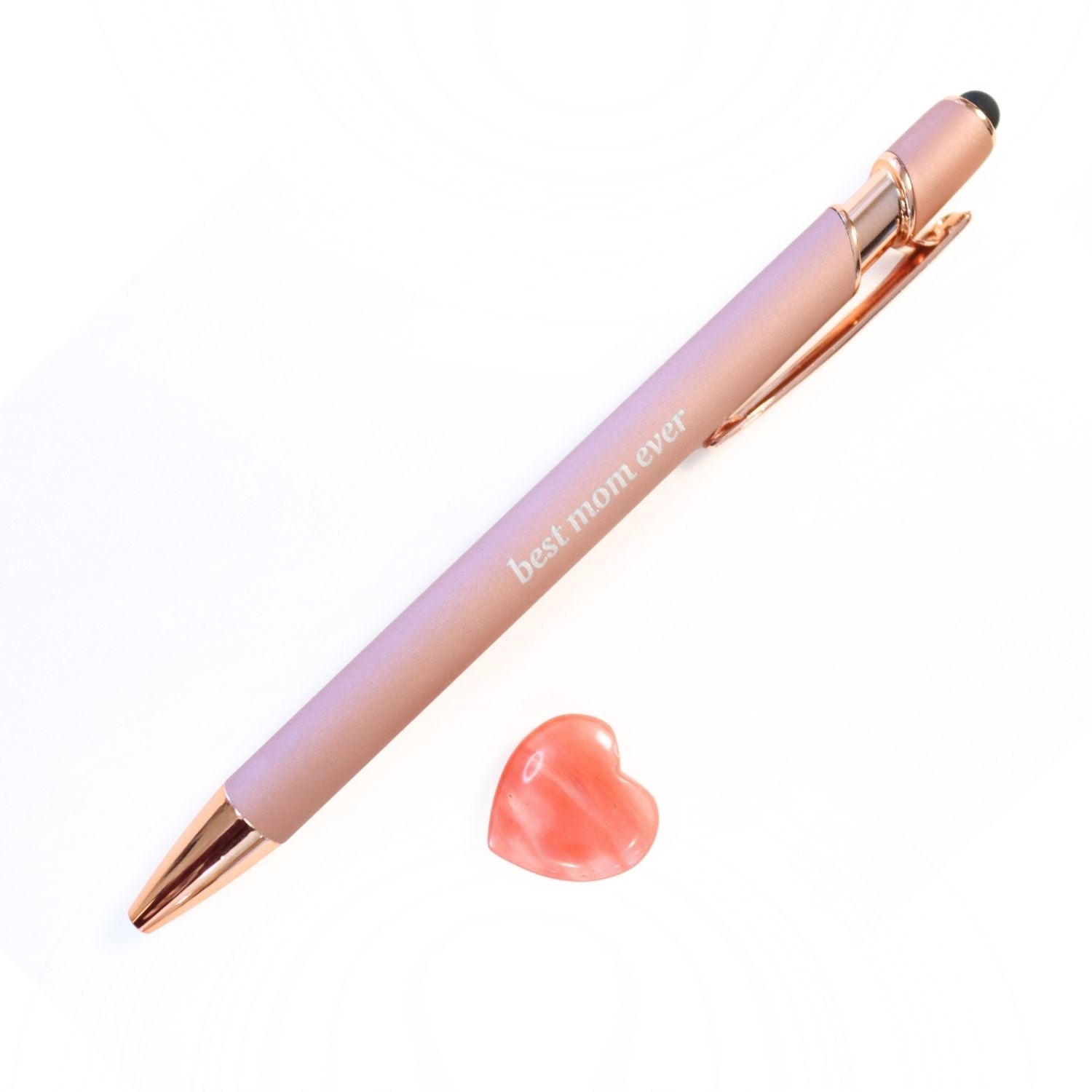 “Best Mom Ever” Pen & Heart Stone Gift