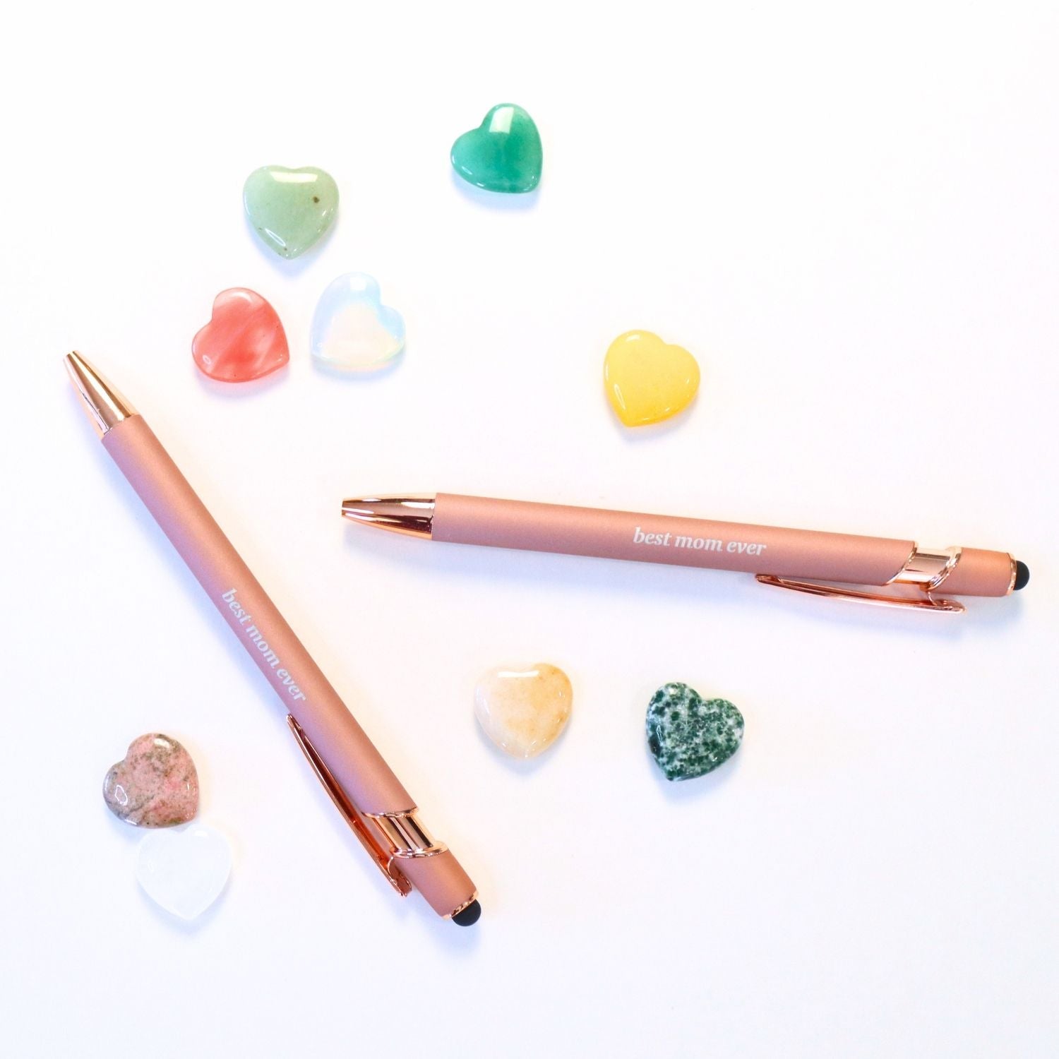 “Best Mom Ever” Pen & Heart Stone Gift